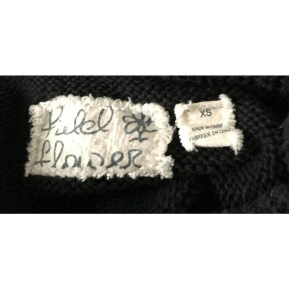 Anthropologie Field Flower Ribbed Trim Tunic Sweater with Pockets Size EXS - Picture 3 of 8